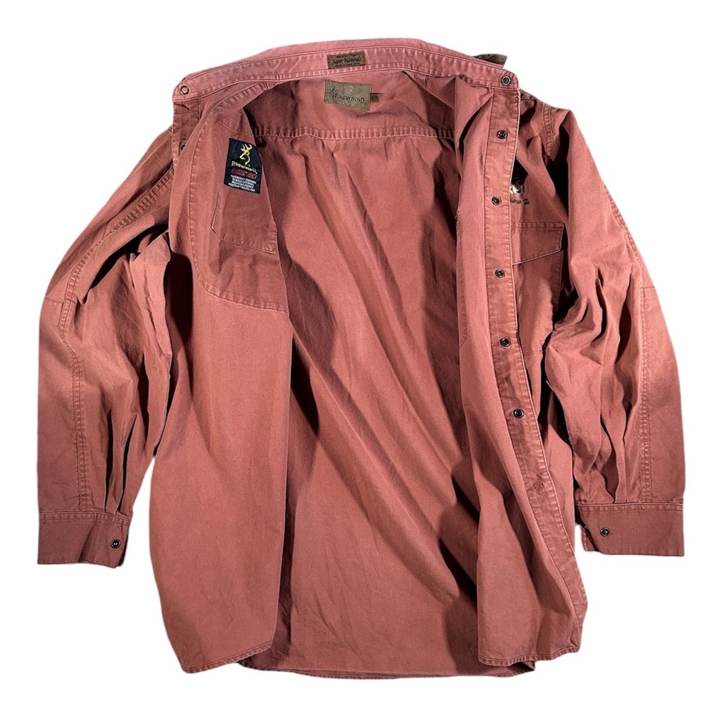 Browning Vintage Shirt Mens Extra Large XL GRAPHIC Duck Padded Shooting Hunting - Picture 7 of 14
